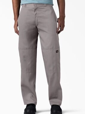 Dickies Men’s Straight Work double knee Chinos in Light Gray 36 x 32